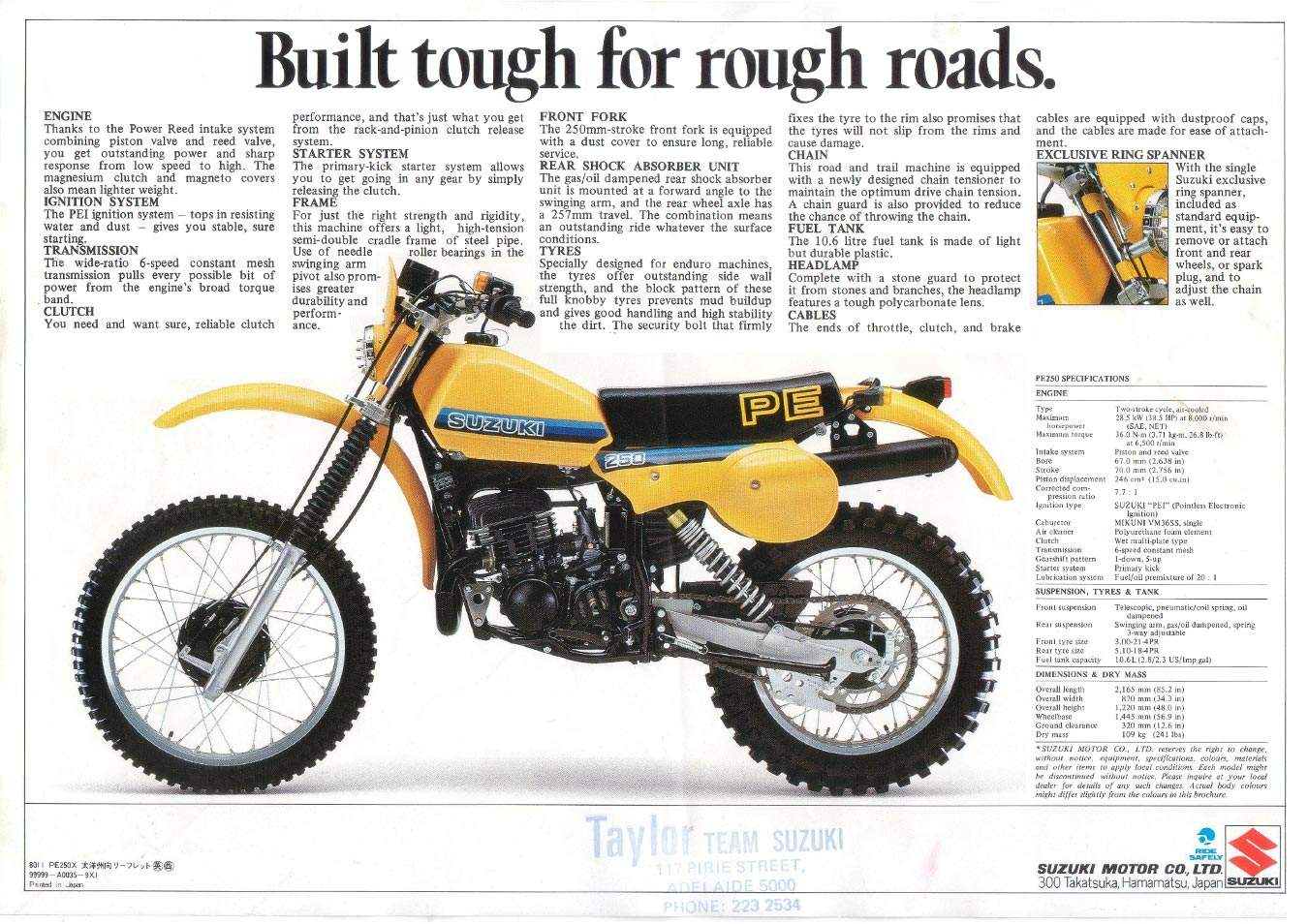 suzuki 250 motorbike